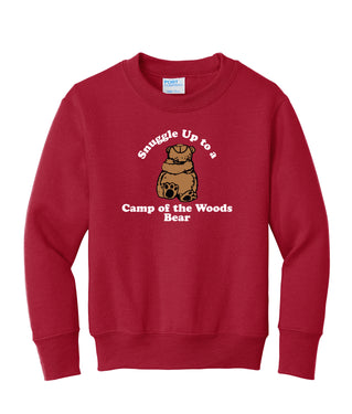 YOUTH Snuggle Bear Red Crew